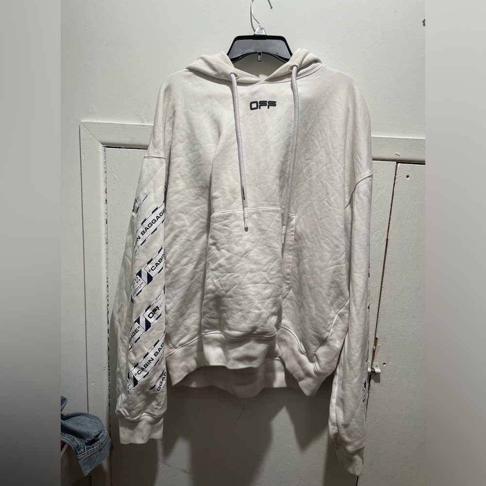 off white oversized hoodie